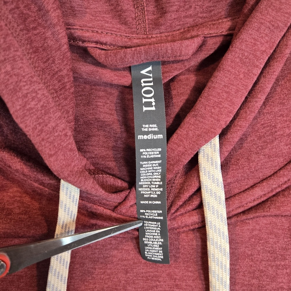 Vuori Halo Essential Hoodie Shirt Current Heather Womens M DreamKnit performance - Picture 4 of 8